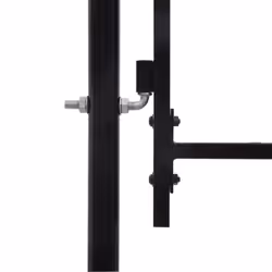 vidaXL Garden Gate Steel Black Yard Door Fence Barrier Drive Gates Multi Sizes - 2 x 4 m