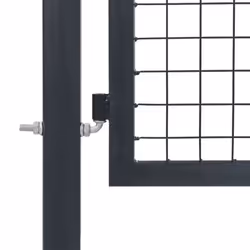 vidaXL Garden Gate with Posts 3 Keys Anthracite Driveway Gate 100/120/140cm - 140 cm - Additional view 4