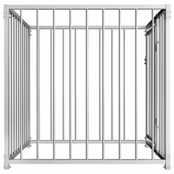 vidaXL Outdoor Dog Kennel 100x100x100cm Silver House Pet Cage Animal Shelter