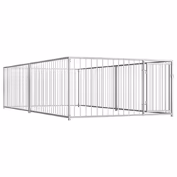 vidaXL Outdoor Dog Kennel Heavy-duty Lockable Latch System Puppy Cage House