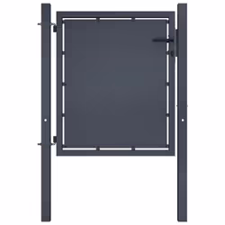 vidaXL Garden Gate Steel Anthracite Outdoor Fence Doors Patio Gate Multi Sizes - 100 x 75 cm