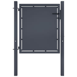 vidaXL Garden Gate Steel Anthracite Outdoor Fence Doors Patio Gate Multi Sizes - 100 x 75 cm