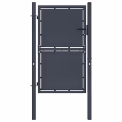 vidaXL Garden Gate Steel Anthracite Outdoor Fence Doors Patio Gate Multi Sizes - 100 x 175 cm