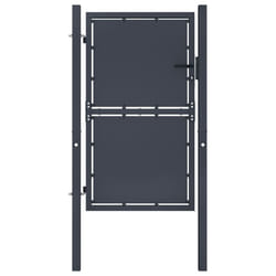vidaXL Garden Gate Steel Anthracite Outdoor Fence Doors Patio Gate Multi Sizes - 100 x 175 cm