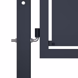 vidaXL Garden Gate Steel Anthracite Outdoor Fence Doors Patio Gate Multi Sizes - 100 x 175 cm