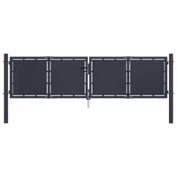 vidaXL Garden Gate Steel Anthracite Outdoor Fence Doors Patio Gate Multi Sizes - 300 x 75 cm