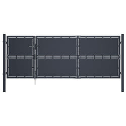 vidaXL Garden Gate Steel Anthracite Outdoor Fence Doors Patio Gate Multi Sizes - 350 x 125 cm