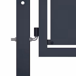 vidaXL Garden Gate Steel Anthracite Outdoor Fence Doors Patio Gate Multi Sizes - 350 x 150 cm