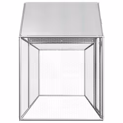 vidaXL Chicken Coop 3x1x1.5m Galvanised Steel Hen House Poultry Hutch Run Nest