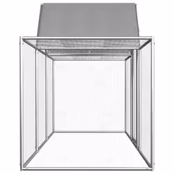 vidaXL Chicken Coop 3x1x1.5m Galvanised Steel Hen House Poultry Hutch Run Nest