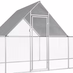 vidaXL Chicken Coop 14x2x2m Galvanised Steel Hen House Poultry Hutch Run Nest
