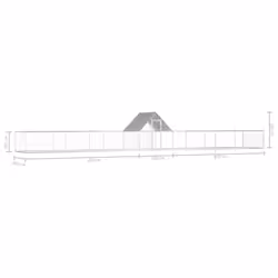vidaXL Chicken Coop 14x2x2m Galvanised Steel Hen House Poultry Hutch Run Nest - Additional view 6