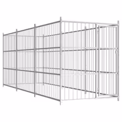 vidaXL Outdoor Dog Kennel Heavy-duty Lockable Latch System Puppy Cage House