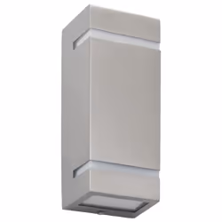 vidaXL 2x Outdoor Wall Lights 35W Silver Rectangular Garden Lighting Lamp