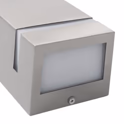 vidaXL 2x Outdoor Wall Lights 35W Silver Rectangular Garden Lighting Lamp - Additional view 4