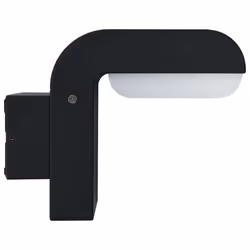 vidaXL Outdoor LED Wall Light 9W Black Oval Garden Patio Lighting Fixture Lamp