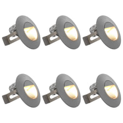 vidaXL 6x Outdoor LED Wall Lights 5W Silver Round Garden Patio Lighting Lamp