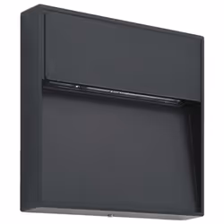 vidaXL 2x Outdoor LED Wall Lights 3W Black Square Garden Patio Lighting Lamp - Additional view 2