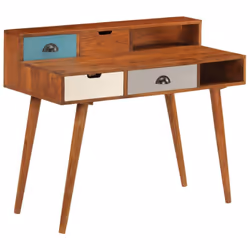 vidaXL Solid Acacia Wood Writing Desk Home Office Computer Table Workstation