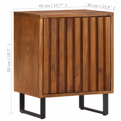 vidaXL Solid Mango Wood Bedside Cabinet Bedroom Nightstand Side Table Unit - Additional view 6