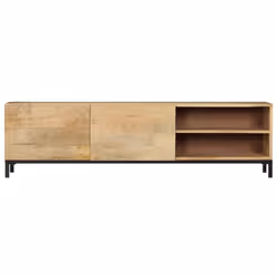 vidaXL Solid Mango Wood TV Cabinet HiFi Entertainment Centre Stand Unit Board