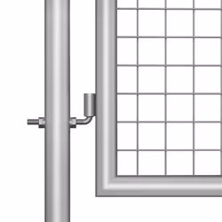vidaXL Garden Gate Galvanised Steel 306x225cm Silver Outdoor Entrance Door