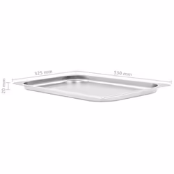 vidaXL 4x Gastronorm Containers GN 1/1 20mm Stainless Steel Stackable Tray Pan - Additional view 7