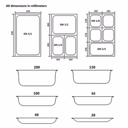 vidaXL 4x Gastronorm Containers GN 1/1 20mm Stainless Steel Stackable Tray Pan - Additional view 8