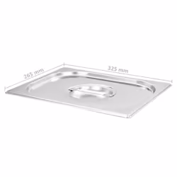 vidaXL 8x Pan Lids Stainless Steel Cooking Tray Guard Cover Set Multi Models - 325 x 265 mm - Additional view 5