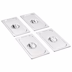 vidaXL 8x Pan Lids Stainless Steel Cooking Tray Guard Cover Set Multi Models - 325 x 176 mm