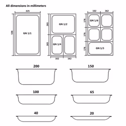 vidaXL 8x Pan Lids Stainless Steel Cooking Tray Guard Cover Set Multi Models - 325 x 176 mm - Additional view 6