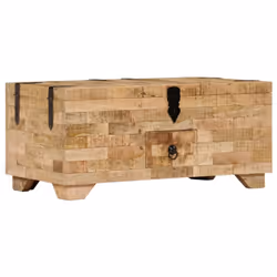 vidaXL Solid Mango Wood Coffee Table 80x40x35cm Home Tea Side Telephone Stand - Additional view 4
