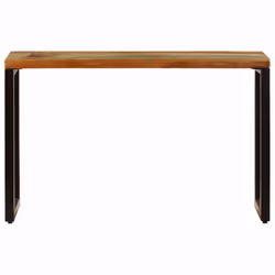 vidaXL Console Table Solid Reclaimed Wood and Steel Home Dressing Desk Stand