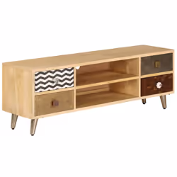 vidaXL Solid Mango Wood TV Cabinet HiFi Sideboard Stand Unit Entertainment - Additional view 4