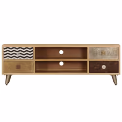 vidaXL Solid Mango Wood TV Cabinet HiFi Sideboard Stand Unit Entertainment - Additional view 5