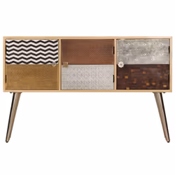 vidaXL Solid Mango Wood Sideboard 120x30x75cm Cabinet Storage Organiser Unit - Additional view 4