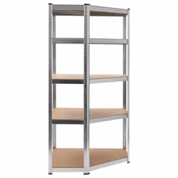 vidaXL Storage Shelf Silver 90x90x180cm Steel and MDF Display Organiser Rack