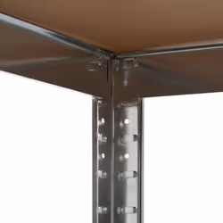 vidaXL Storage Shelf Silver 75x75x180cm Steel and MDF Display Organiser Rack - Additional view 3