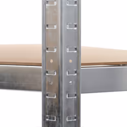 vidaXL Storage Shelf Silver 75x75x180cm Steel and MDF Display Organiser Rack - Additional view 6