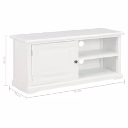 vidaXL TV Cabinet White 90x30x40cm Wood HiFi Entertainment Centre Stand Unit - Additional view 8