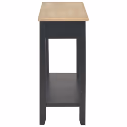 vidaXL Console Table Black 110x35x80cm Wood Side Cabinet Stand Hall End Drawer - Additional view 4