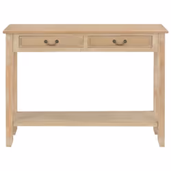 vidaXL Console Table 110x35x80cm Wood Side Cabinet Stand Hall End 2 Drawers - Additional view 2