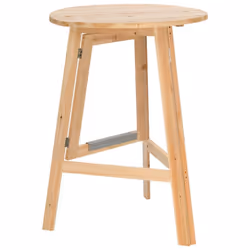 vidaXL Foldable Bar Table 78cm Fir Wood Side End Coffee Dining Breakfast Stand - Additional view 2