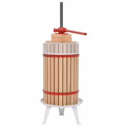 vidaXL Fruit and Wine Press with Cloth Bag 30L Oak Wood Juice Squeezer Maker