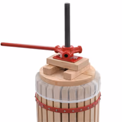 vidaXL Fruit and Wine Press with Cloth Bag 30L Oak Wood Juice Squeezer Maker