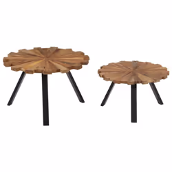 vidaXL 2x Coffee Tables Solid Reclaimed Wood Couch Side End Tea Stand Table - Additional view 4