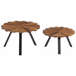 vidaXL 2x Coffee Tables Solid Reclaimed Wood Couch Side End Tea Stand Table - Additional view 5