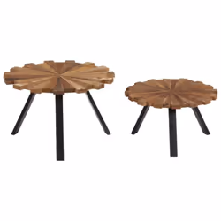 vidaXL 2x Coffee Tables Solid Reclaimed Wood Couch Side End Tea Stand Table - Additional view 6