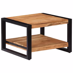 vidaXL Solid Acacia Wood Coffee Table 60x60x40cm Living Room Furniture Stand - Additional view 7