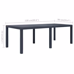 VidaXL 45608 outdoor table Anthracite - Additional view 5